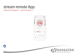 Hansaton stream remote App 5.2.0 Mode d'emploi