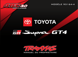 Traxxas Toyota GR Supra GT4 Manuel utilisateur