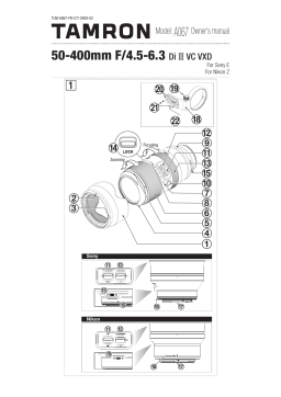 Tamron Di III VC VXD A067: Manuel d'utilisation + IA