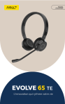 Jabra Evolve 65 TE Manuel d'utilisateur | AI Chat &amp; PDF Access