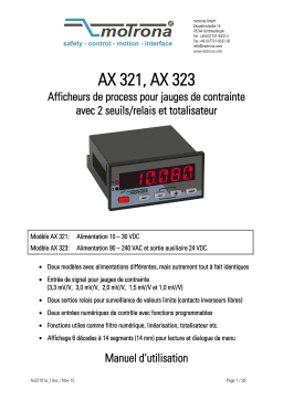 motrona AX 321/AX 323 Manuel d'utilisation + Chat IA