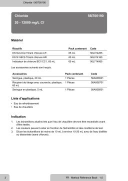 56I700190 Kit Chlorure : Manuel AI Chat & PDF