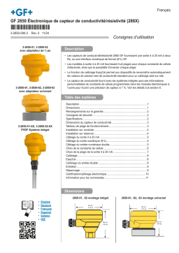 GF Consignes d’utilisation 2850 Électronique de capteur de conductivité/résistivité Manuel du propriétaire