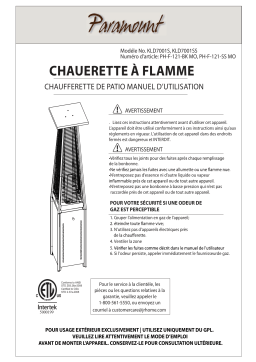 Paramount PH-F-121-BK MO Manuel du propriétaire