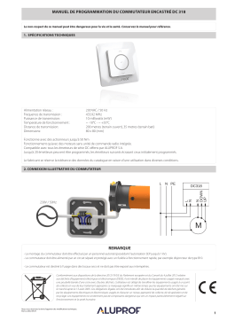 ALUPROF DC 318 Commutateur encastré: AI Chat + PDF