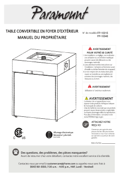 Paramount FP-10015 Manuel du propriétaire