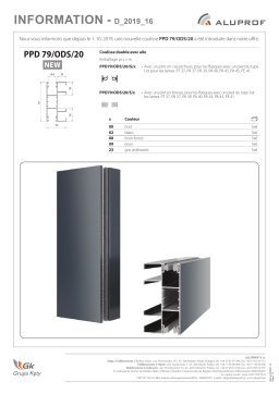 Aluprof PPD 79/ODS/20 Mode d'emploi