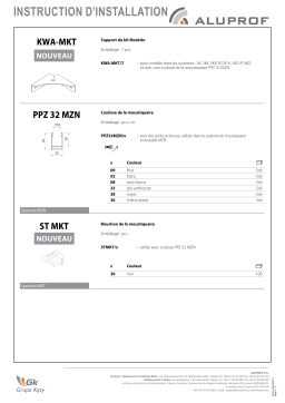 Aluprof KWA/MKT/7/MZN Mode d'emploi