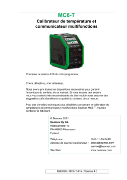 Beamex MC6-T : Manuel + Chat IA & Téléchargement PDF