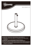 Guide d'utilisation base parasol Outsunny | Chat IA &amp; PDF