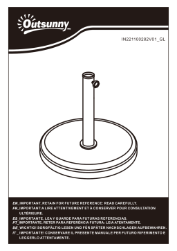 Guide d'utilisation base parasol Outsunny | Chat IA & PDF