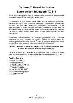 Technaxx TX-311 Manuel d'utilisation + Chat IA