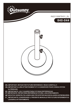 Outsunny 840-044 : Manuel utilisateur + IA