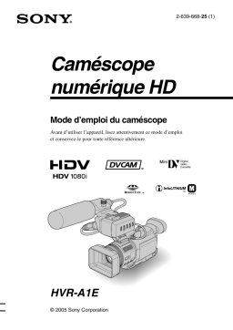 Sony HVR-A1E Caméscope Numérique HD | AI Chat & PDF