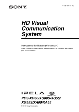 Sony PCS-XG80/XG80S : Instructions d'utilisation + AI Chat