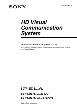PCS-XG100, XG77, XG100S, XG77S: Instructions + IA