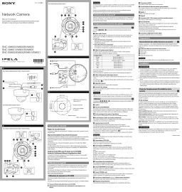 Sony SNC-VM630 Installation manuel