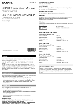 Sony OTM-25GSR/25GLR/100GSR/100GDR : Mode d'emploi + IA