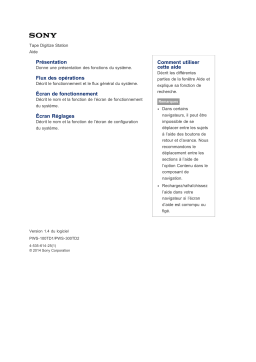 Sony PWS-100TD1/PWS-300TD2 : Aide IA & Téléchargement PDF