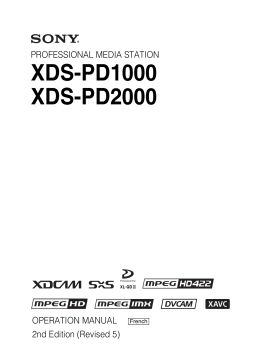 XDS-PD1000, XDS-PD2000: Manuel d'utilisation + Chat IA