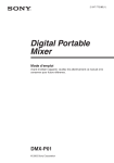 Sony DMX-P01 Mode d'emploi | AI Chat &amp; PDF Access