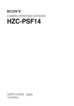 Sony HDC1400R/1450R : Guide d'utilisation + Chat IA