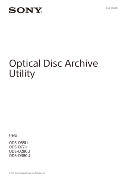 Sony ODS-D55U/D77U/D280U/D380U : Aide IA et PDF