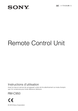 Sony RM-C950: Mode d'emploi + Chat IA & PDF