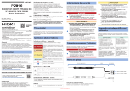 Hioki DC HIGH VOLTAGE PROBE P2010 Manuel utilisateur