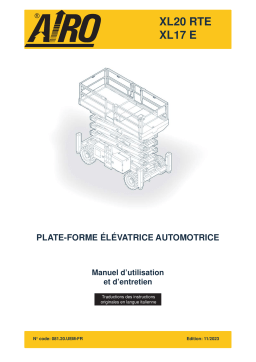 Airo XL17 E Manuel du propriétaire