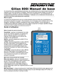 Sensidyne 360-0173-06rD Gilian 800i Guide de d&eacute;marrage rapide