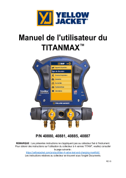 Yellow Jacket TITANMAX™ Digital Manifold Manuel utilisateur