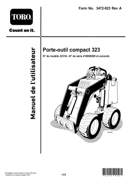 Toro Dingo 323 Mini Skid Steer Manuel utilisateur