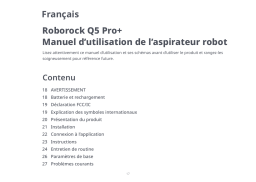 Roborock Q5 Pro Series Manuel du propriétaire