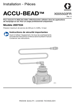 Graco 2007534 Capteur de débit : Chat IA et PDF