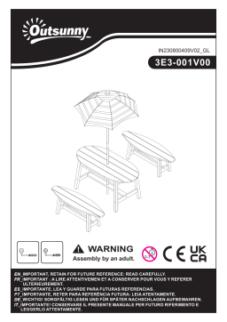 Outsunny 3E3-001V00 : Assistance IA et téléchargement PDF