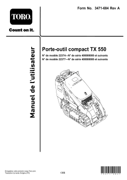 Toro TX 22374, TX 22377 : Manuel de l'utilisateur + IA