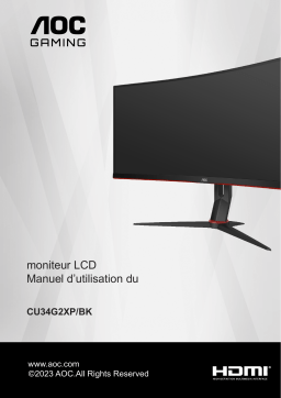 Manuel d'utilisation AOC CU34G2XP/BK | IA Chat & PDF