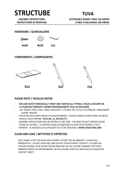 TUVA 160-200CM Table à Manger Extensible | IA + PDF