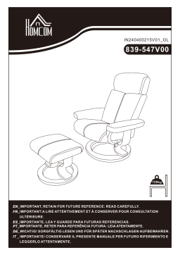 HOMCOM 839-547V00 Fauteuil + IA Chat & Téléchargement PDF