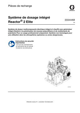 Graco Reactor 2 Elite : Manuel de réparation + Assistance IA