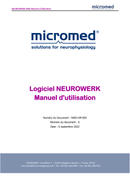 NEUROWERK Logiciel EMG : Manuel d'utilisation + IA