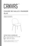 ELIO Chaise de salle &agrave; manger: Instructions + IA