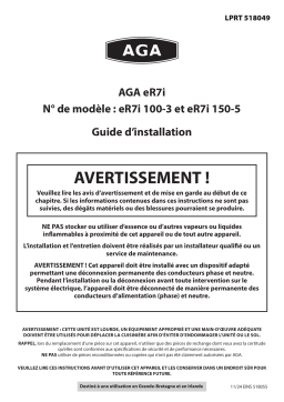 AGA eR7i 100-3, eR7i 150-5 Guide d'installation + AI Chat