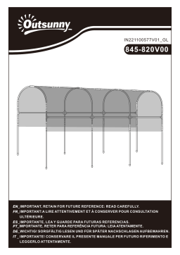 Manuel d'utilisation 845-820V00 Outsunny | Chat IA & PDF