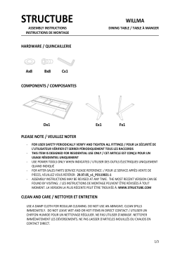 STRUCTUBE WILLMA Manuel utilisateur