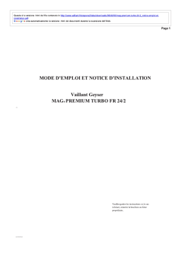 Vaillant MAG PREMIUM TURBO FR 24/2 spécification