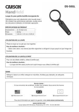 Carson DS-50GL Loupe : Chat IA et téléchargement PDF