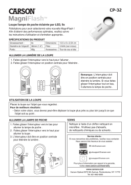 Carson CP-32 Loupe : Assistance IA et PDF