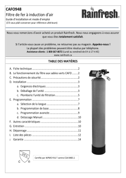 Rainfresh CAFO948 Guide d'installation + Chat IA